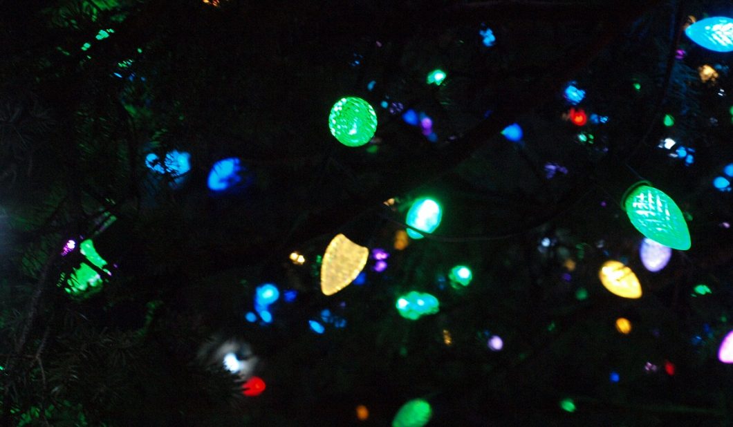 Old fashioned Christmas tree lights.