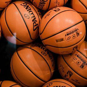 Collection of basketballs