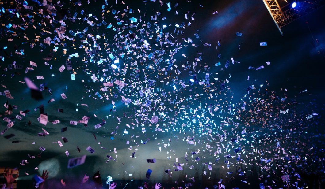 Image of a crowd at a big concert.