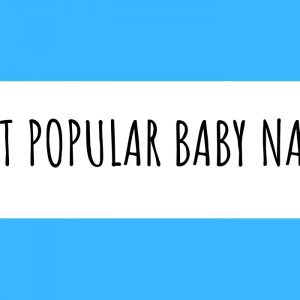 Most popular baby names graphic