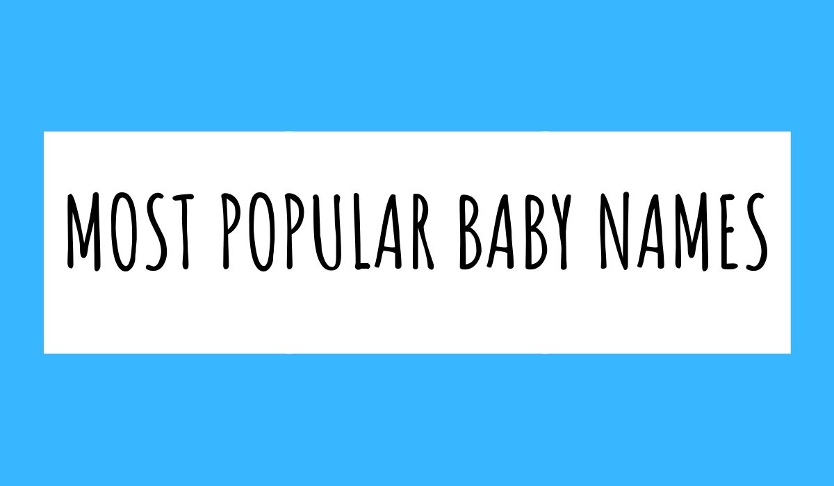 Most popular baby names graphic