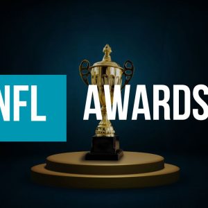 Image of a trophy and a NFL Awards graphic
