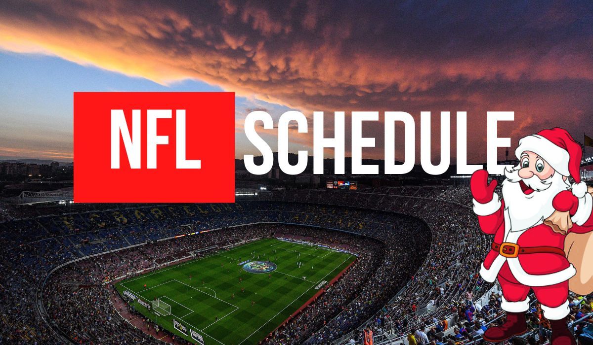 NFL Schedule graphic for Christmas weekend