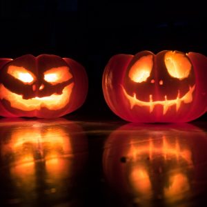 Image of Halloween pumpkins.