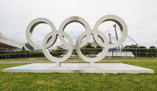 The Olympic rings. Simone Biles' husband Jonathan Owens is in Paris, France, this week to support his wife as she garners more Olympic medals.