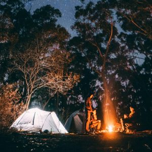 A camping site at nighttime. The experts at Reader's Digest have put together a list of the most beautiful camping sites in America, so if you're looking to travel this season, get these spots on your list.