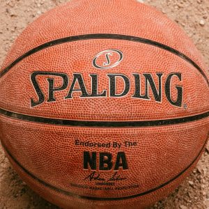 NBA basketballs.