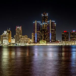 Detroit at night. If anyone has questioned the popularity of the NFL, then that was put to rest with the 2024 NFL Draft attendance. It hit a record on day one.