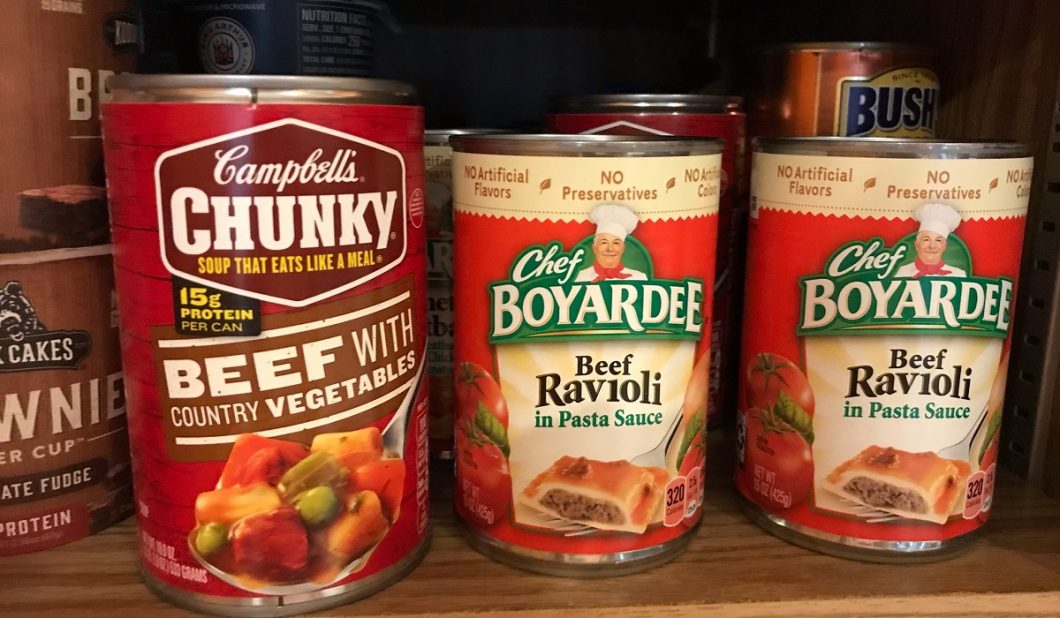 Soup and food cans